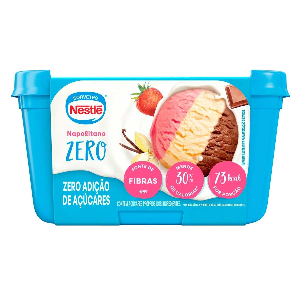 NESTLÉ NAPOLITANO POTE ZERO AÇÚCAR 12X450G