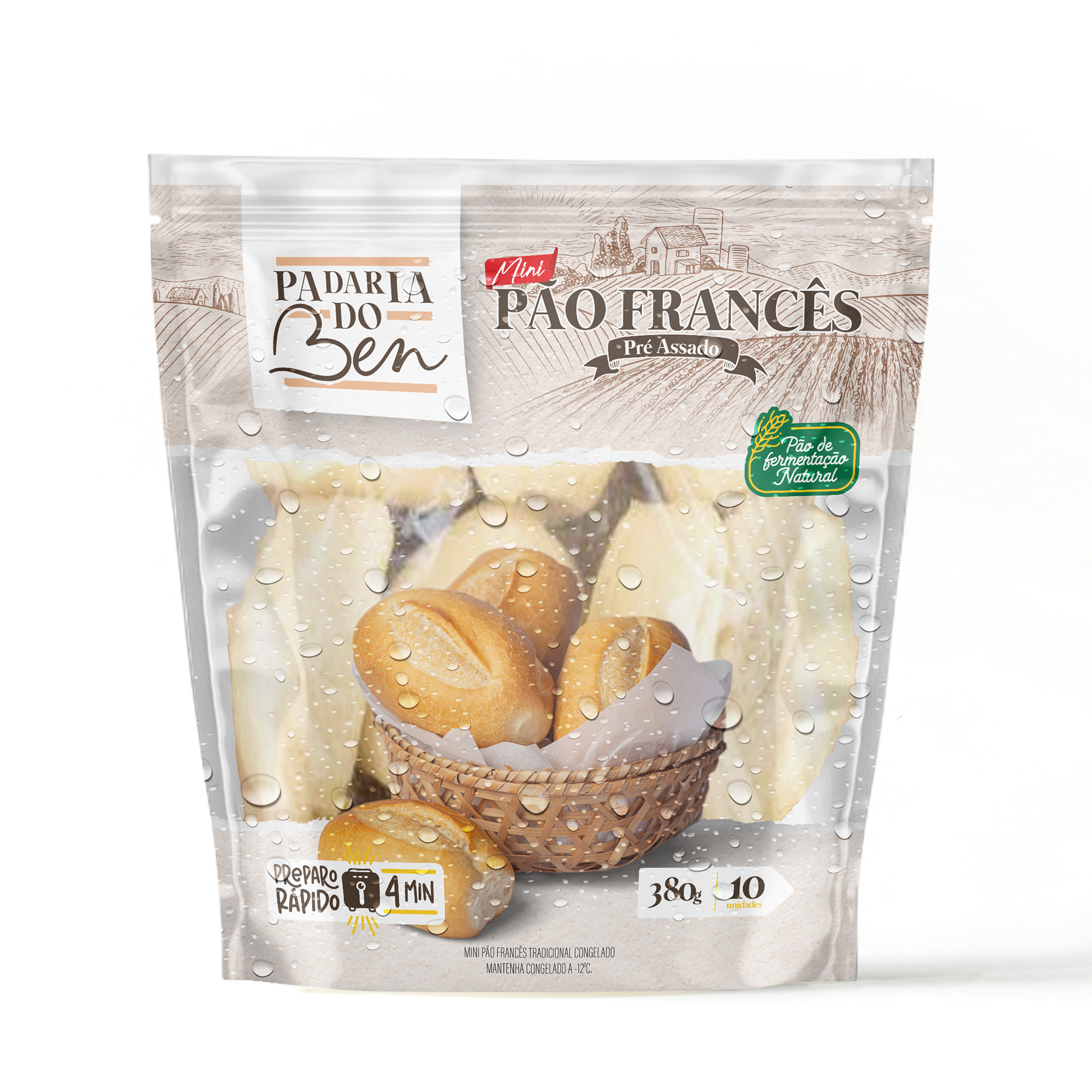 MINI PÃO FRANCÊS PADARIA DO BEN PRÉ ASSADO 380G
