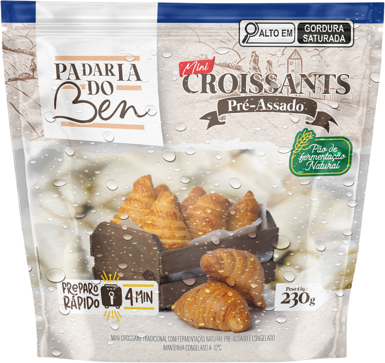 MINI CROISSANT PADARIA DO BEN PRÉ ASSADO 230G