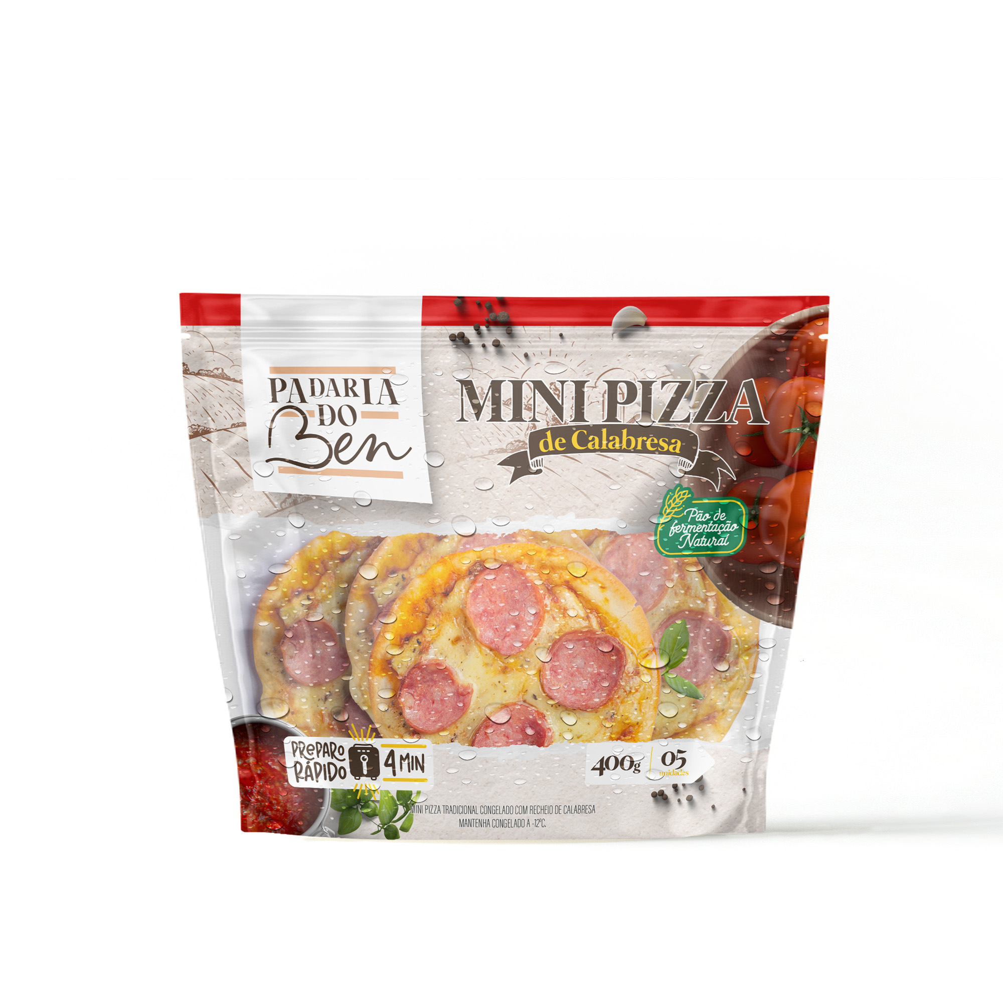 MINI PIZZA CALABRESA PADARIA DO BEN 400G