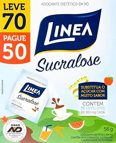 ADOÇANTE DIETÉTICO PÓ LINEA LV70 PG50 DE 500MG