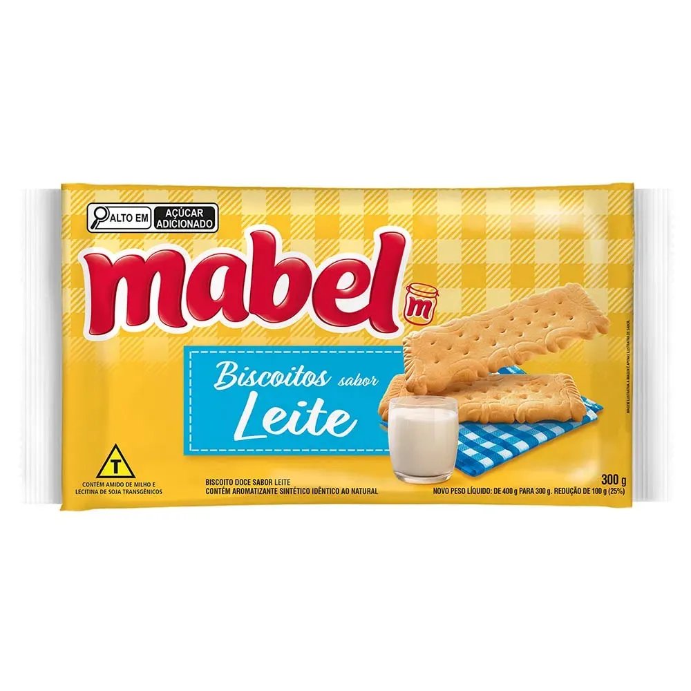BISCOITO LAMINADO DOCE MABEL LEITE 20X300G