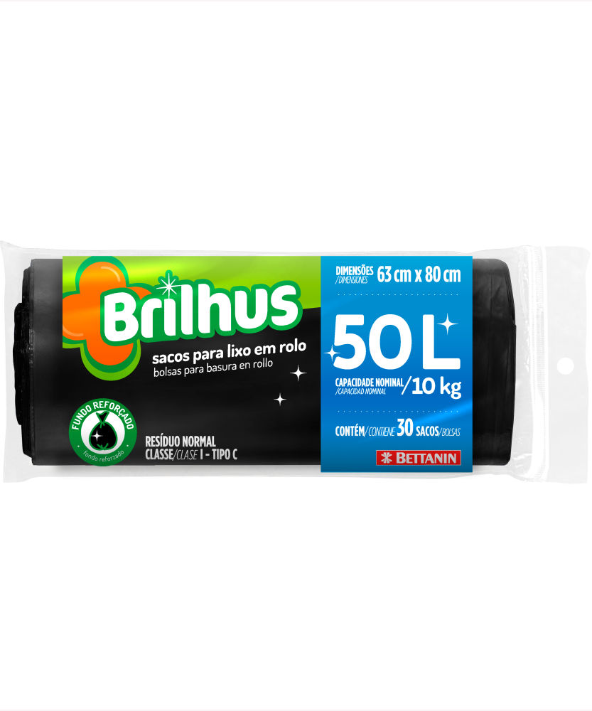 SACO PARA LIXO EM ROLO ESFREBOM REFORÇADO 50LT 50 SACOS