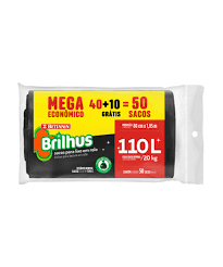 SACO PARA LIXO EM ROLO ESFREBOM MEGA 110LT 50 SACOS