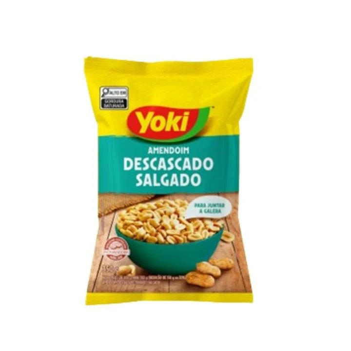 AMENDOIM YOKI DESCASCADO TORRADO SALGADO 350G