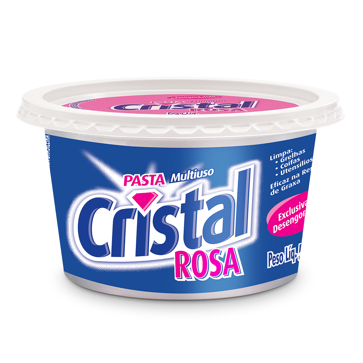 SABÃO EM PASTA CRISTAL ROSA 500G