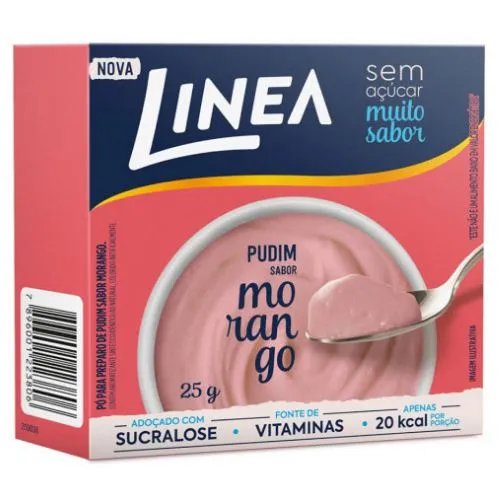 PUDIM EM PÓ LINEA SABOR MORANGO 25G
