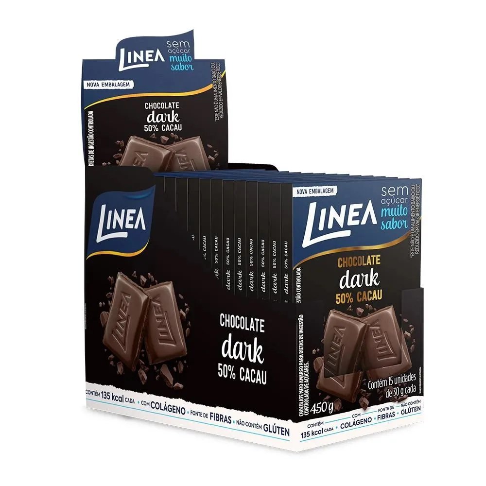 CHOCOLATE LINEA DARK ZERO AÇÚCAR 15X30G
