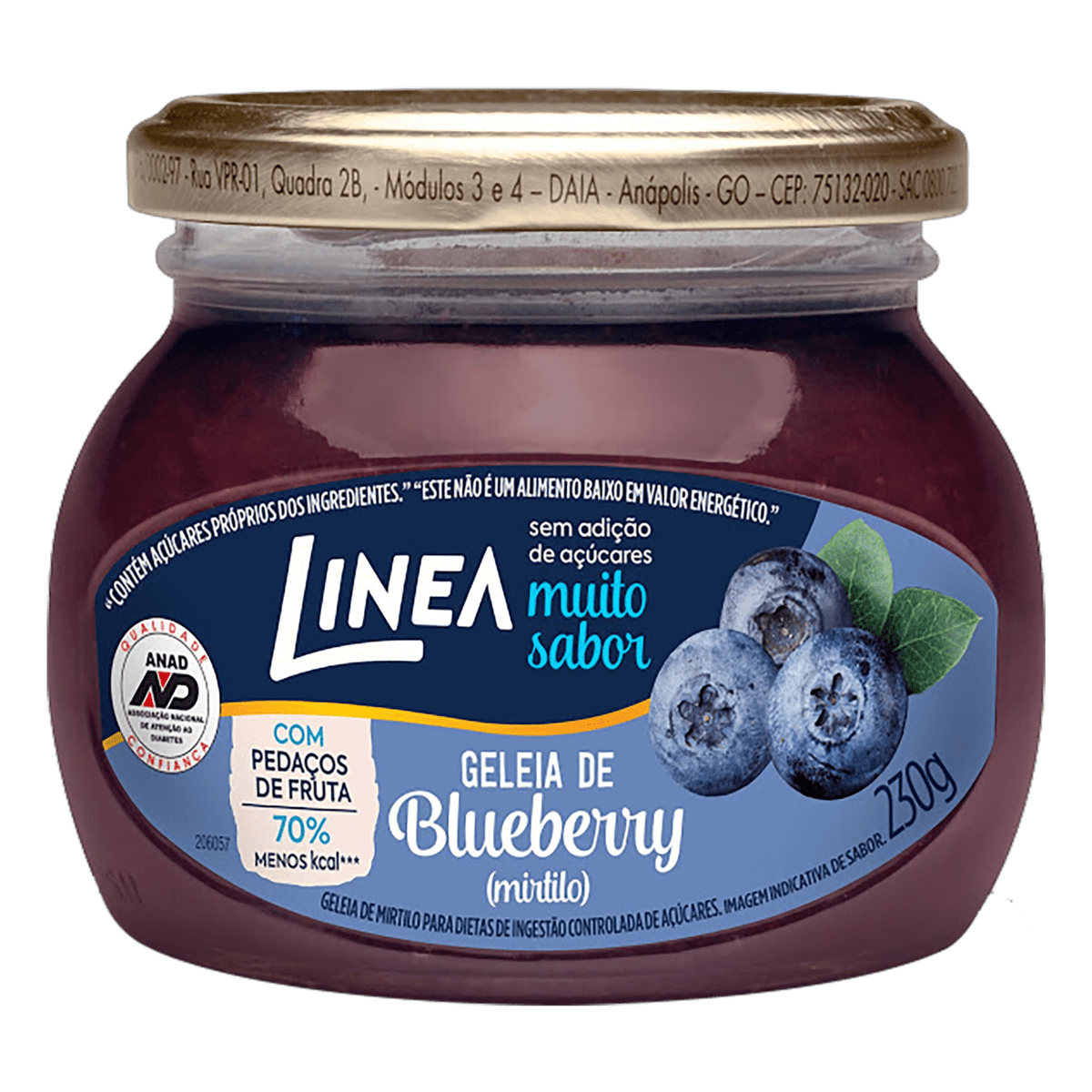 GELEIA DIET LINEA MIRTILO POTE 230G