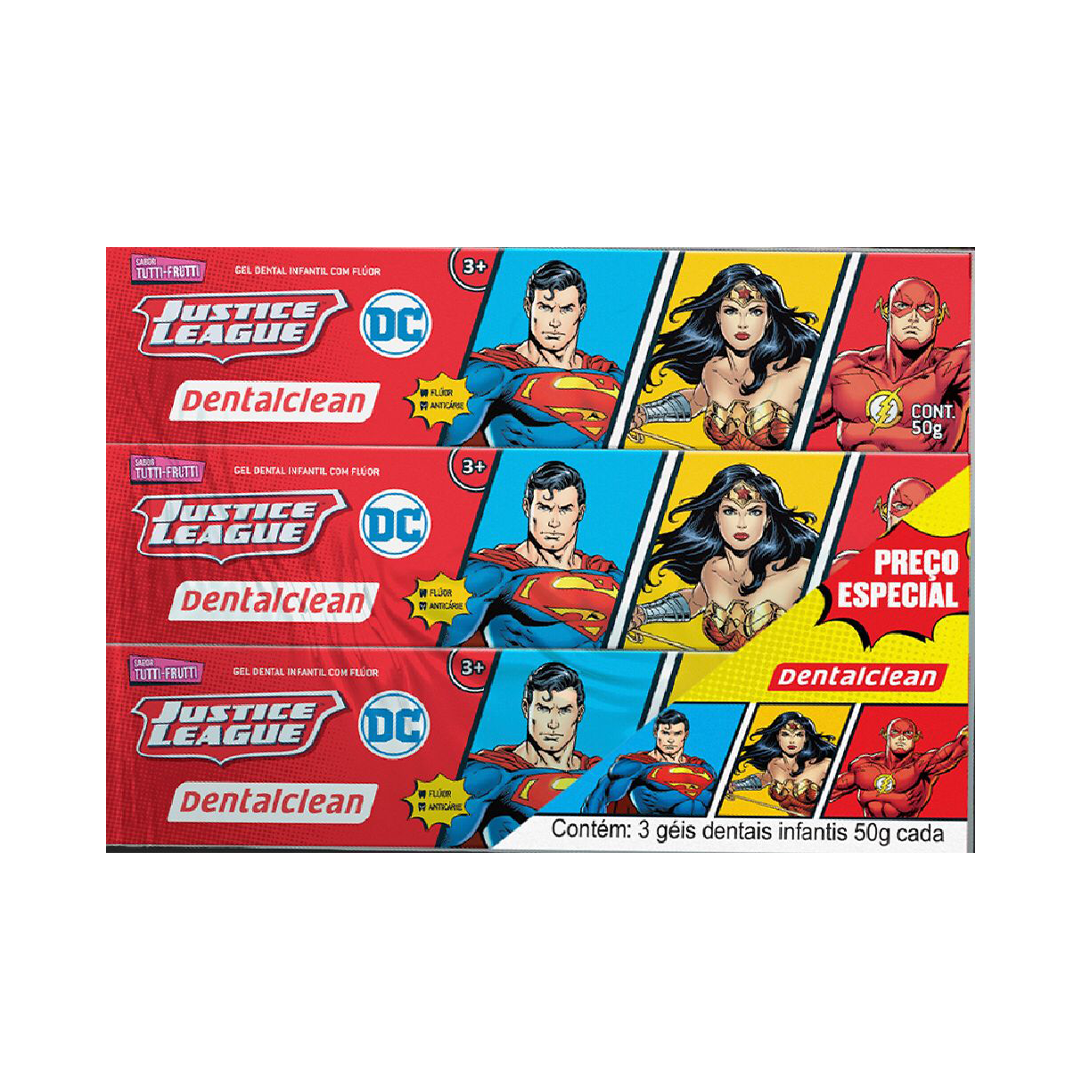 *GEL INFAN JUSTICE LEAGUE 3X50GR COM FLU