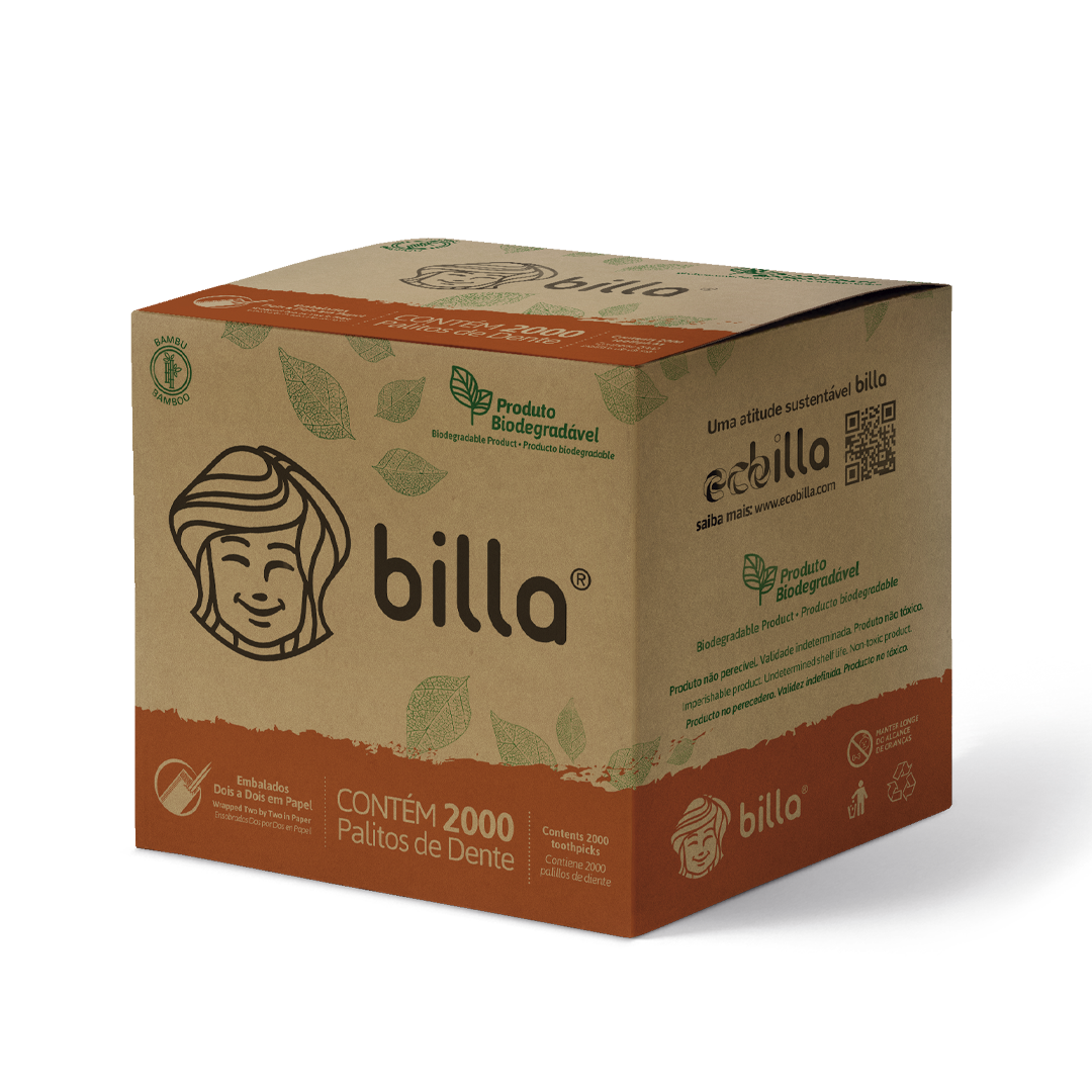 *PALITO DE DENTE BILLA 1X2000 UNI BAMBU 