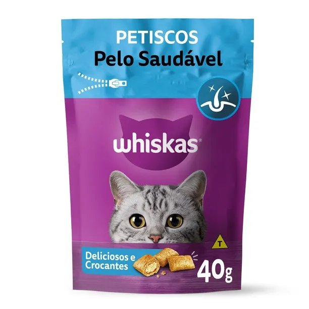 WHISKAS PELO SAUDÁVEL 40G