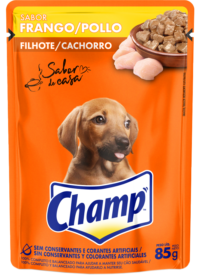 CHAMP SACHÊ FILHOTE FRANGO 85G
