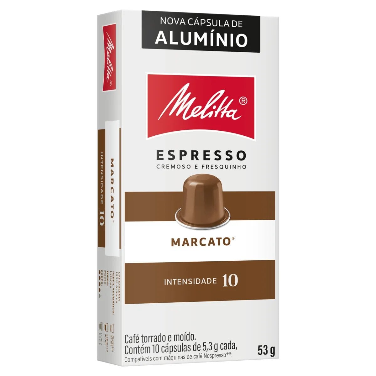 CAFÉ MELITTA EM CÁPSULA MARCATO 10X53G