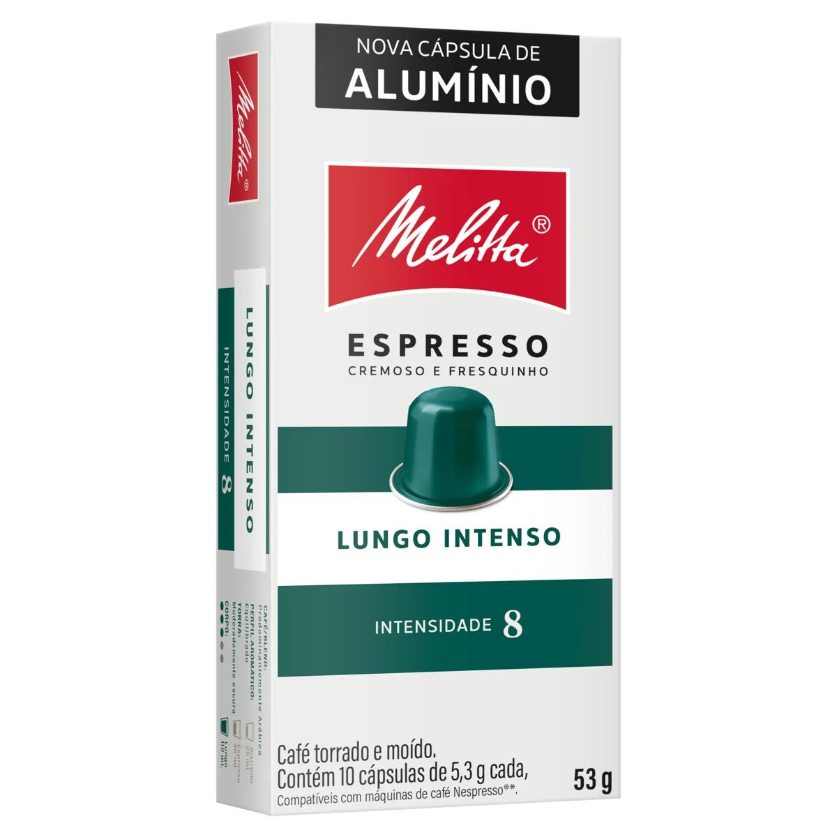 CAFÉ MELITTA EM CÁPSULA LUNGO 10X53G