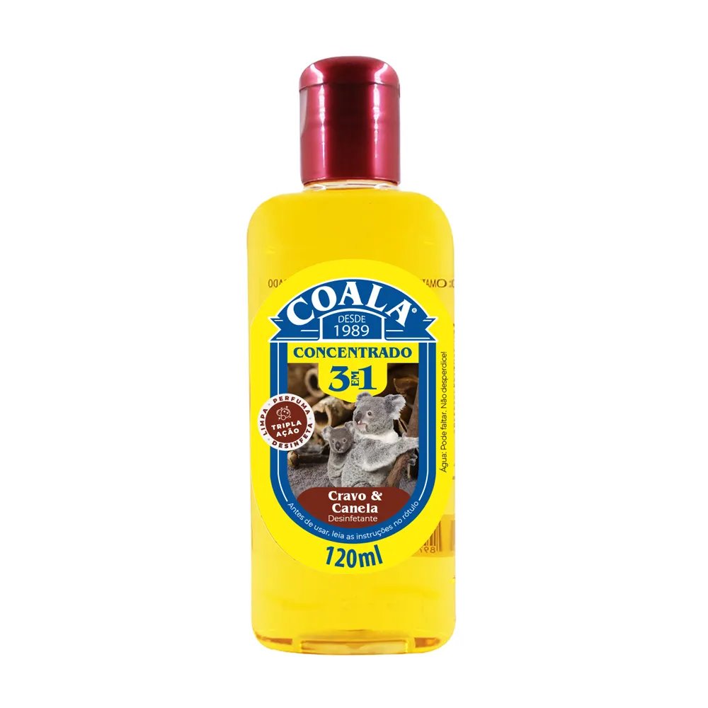 DESINFETANTE CONCENTRADO COALA 3 EM 1 CRAVO E CANELA 120ML