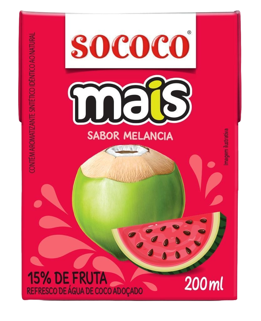 ÁGUA DE COCO SOCOCO MELANCIA 200ML