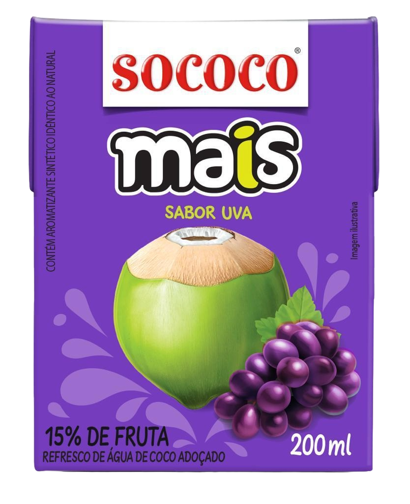 ÁGUA DE COCO SOCOCO UVA 200ML