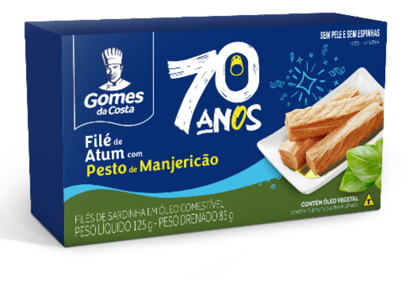 FILÉ DE ATUM GOMES DA COSTA PEDAÇOS EM ÓLEO COM EXTRATO 125GR