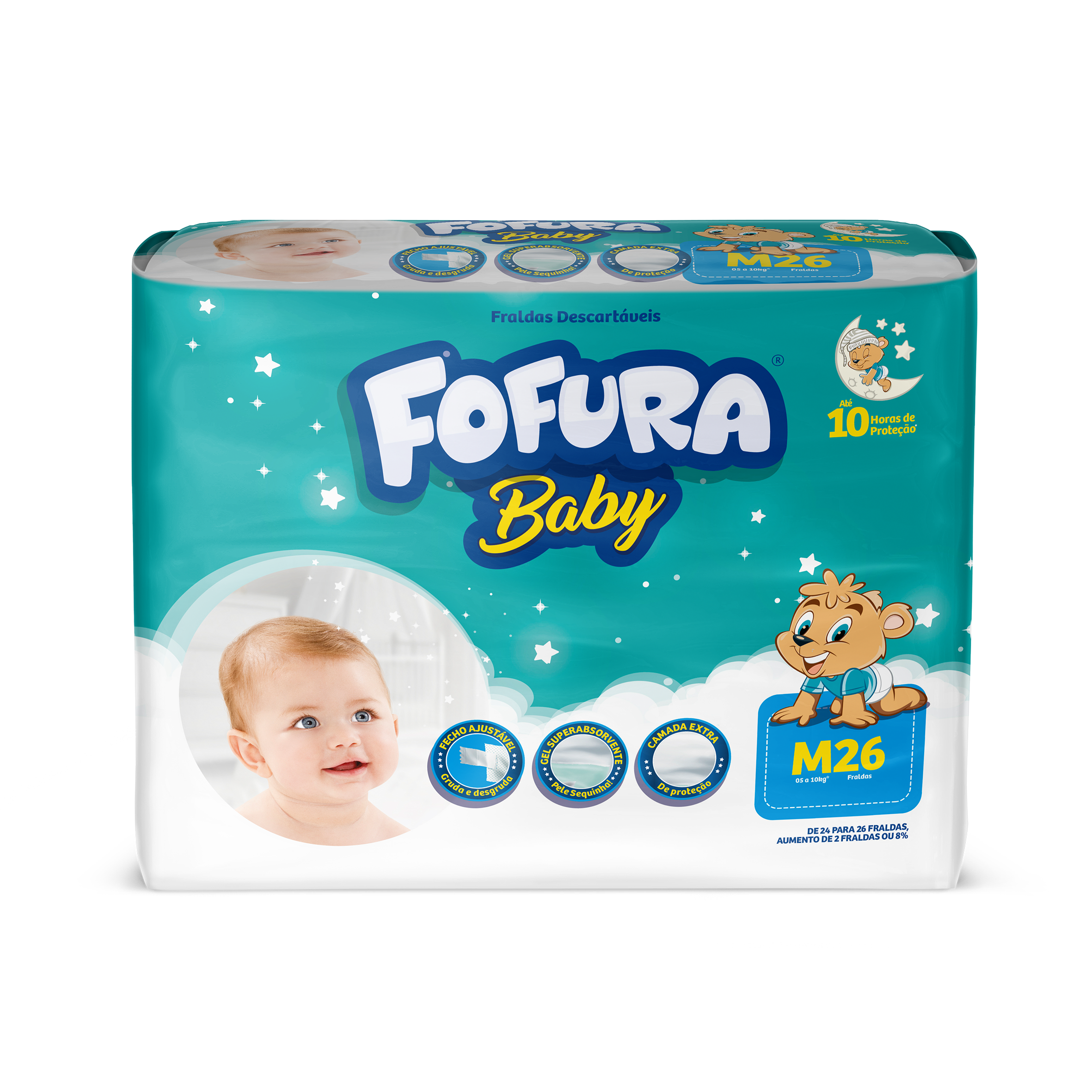 *FRALDA DESC.FOFURA BABY PRATICO M C/26