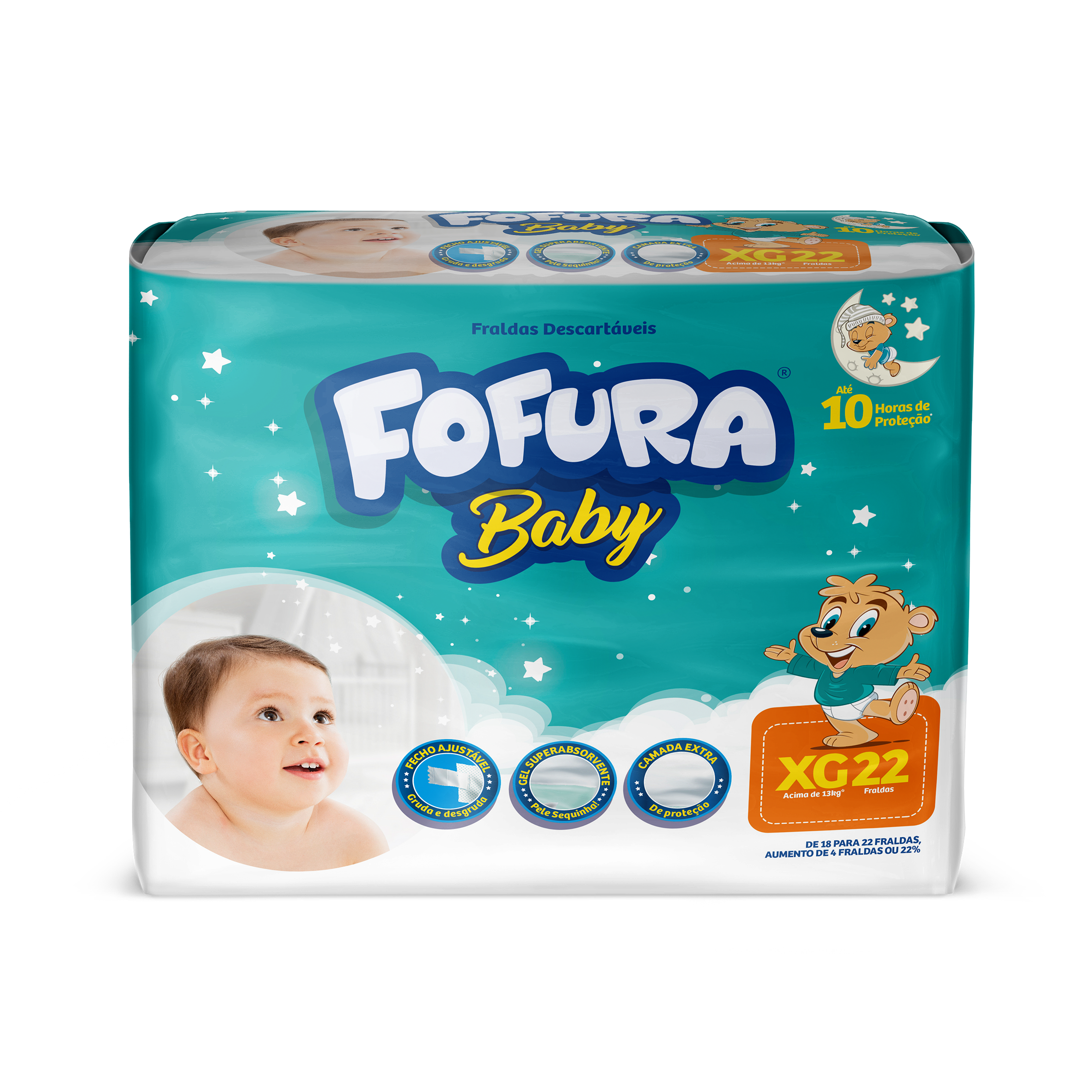 *FRALDA DESC.FOFURA BABY PRATICO XG C/22