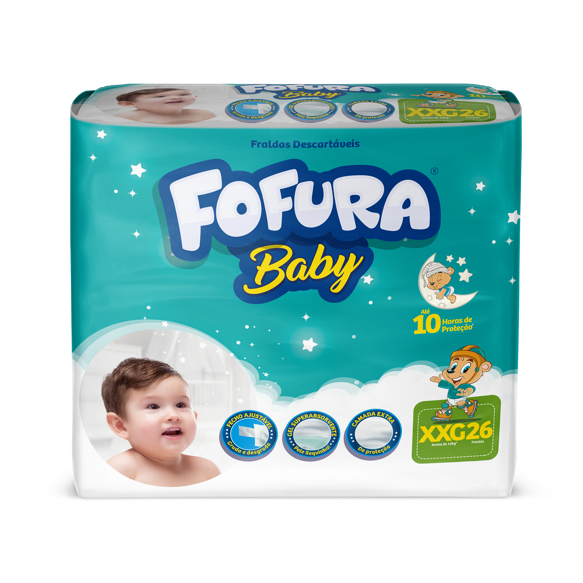 *FRALDA DESC.FOFURA BABY MEGA XXG C/26
