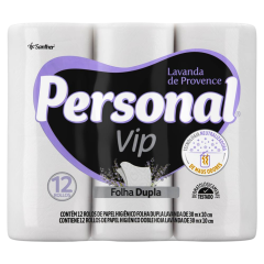 PAPEL HIGIÊNICO PERSONAL VIP FOLHA DUPLA LAVANDA 30M