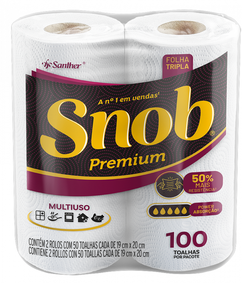 TOALHA SNOB MULTIUSO BRANCA FOLHA TRIPLA 1X2