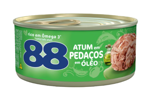 ATUM 88 EM PEDAÇOS EM ÓLEO COM EXTRATO COM CARTUCHO 140GR