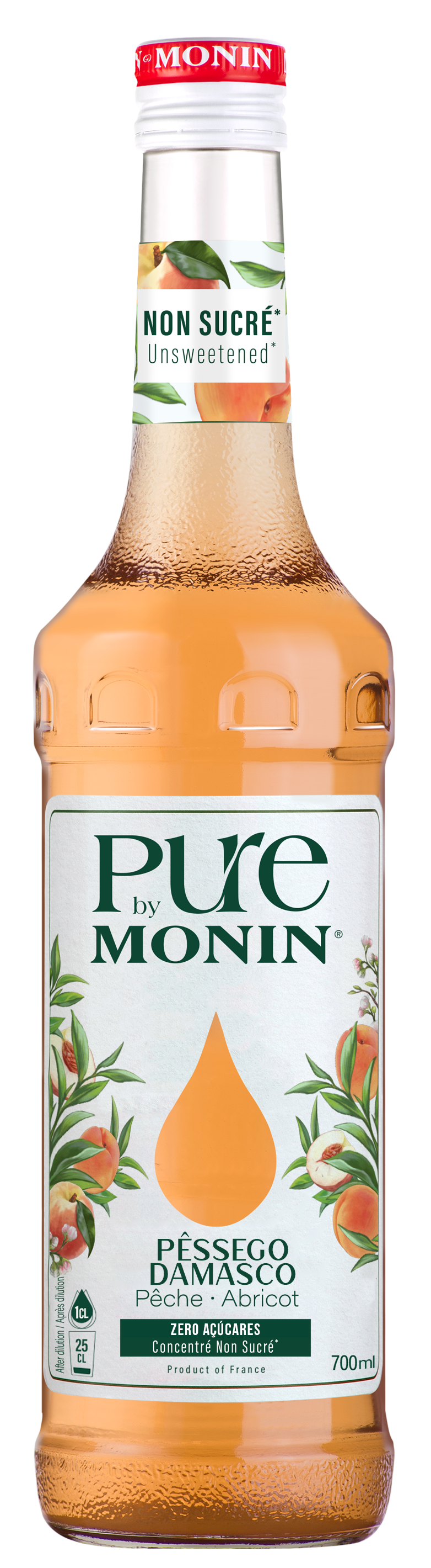 PURE CONCENTRADO MONIN PÊSSEGO DAMASCO 700ML