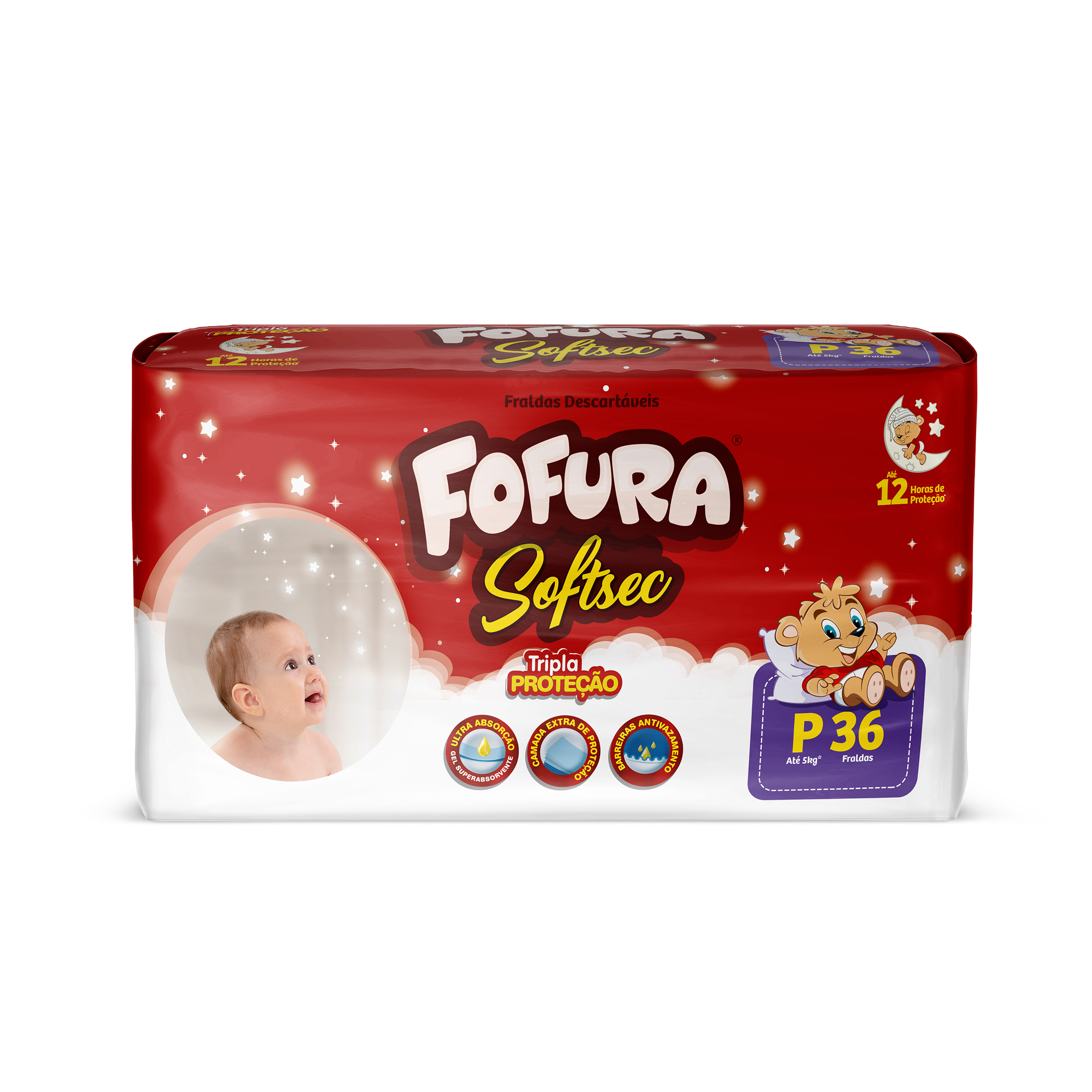 *FRALDA DESC.FOFURA SOFTSEC MEGA P C/36