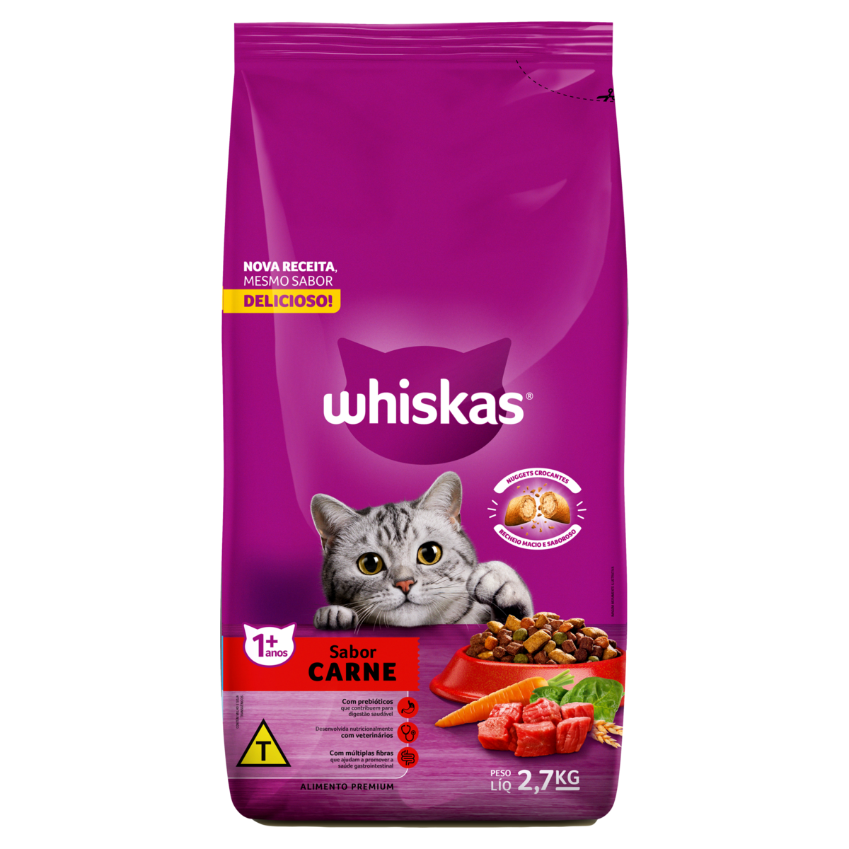 WHISKAS ADULTO CARNE 2,7KG