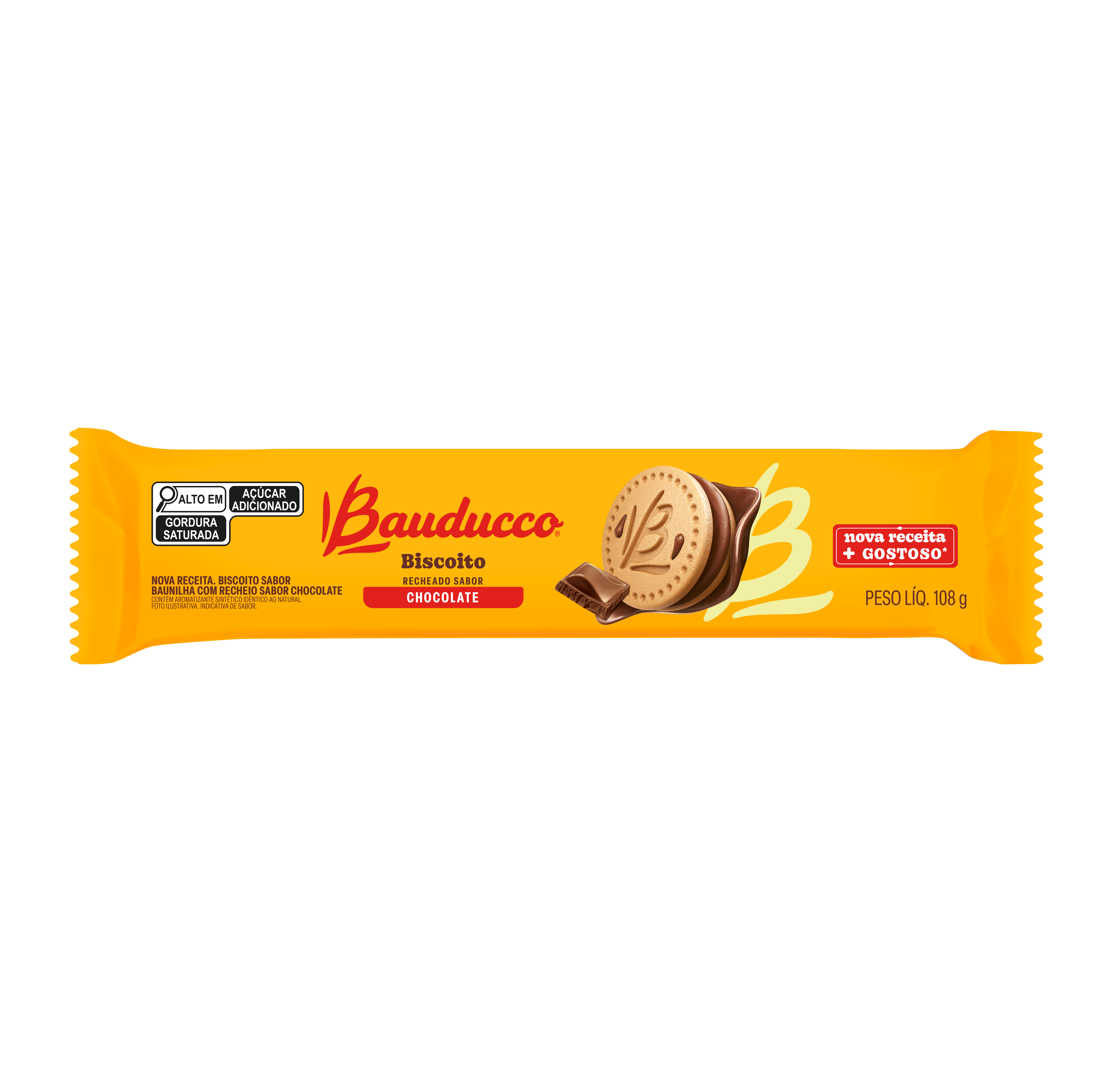 BISCOITO RECHEADO BAUDUCCO CHOCOLATE 108G