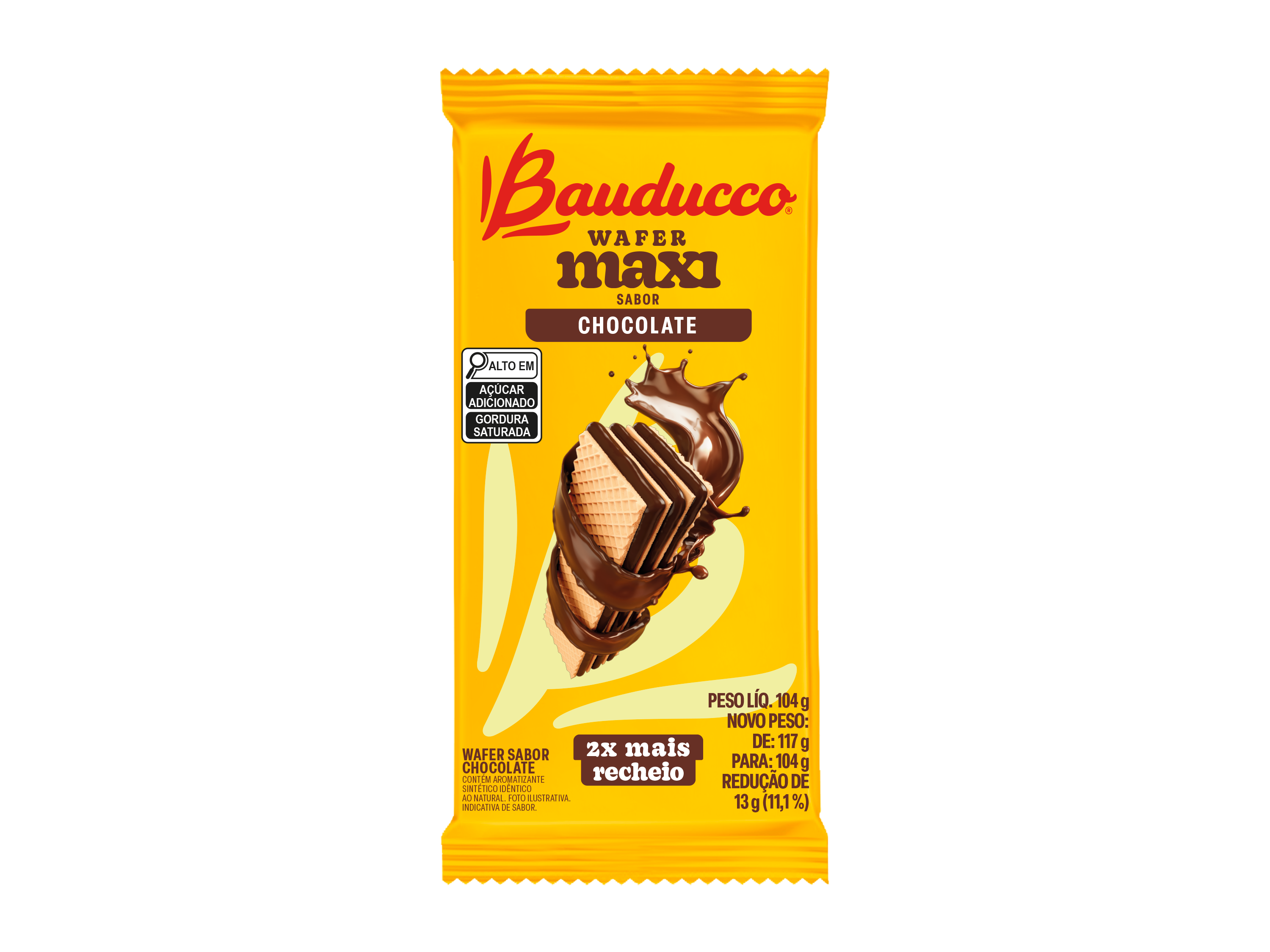 WAFER MAXI BAUDUCCO CHOCOLATE 104G