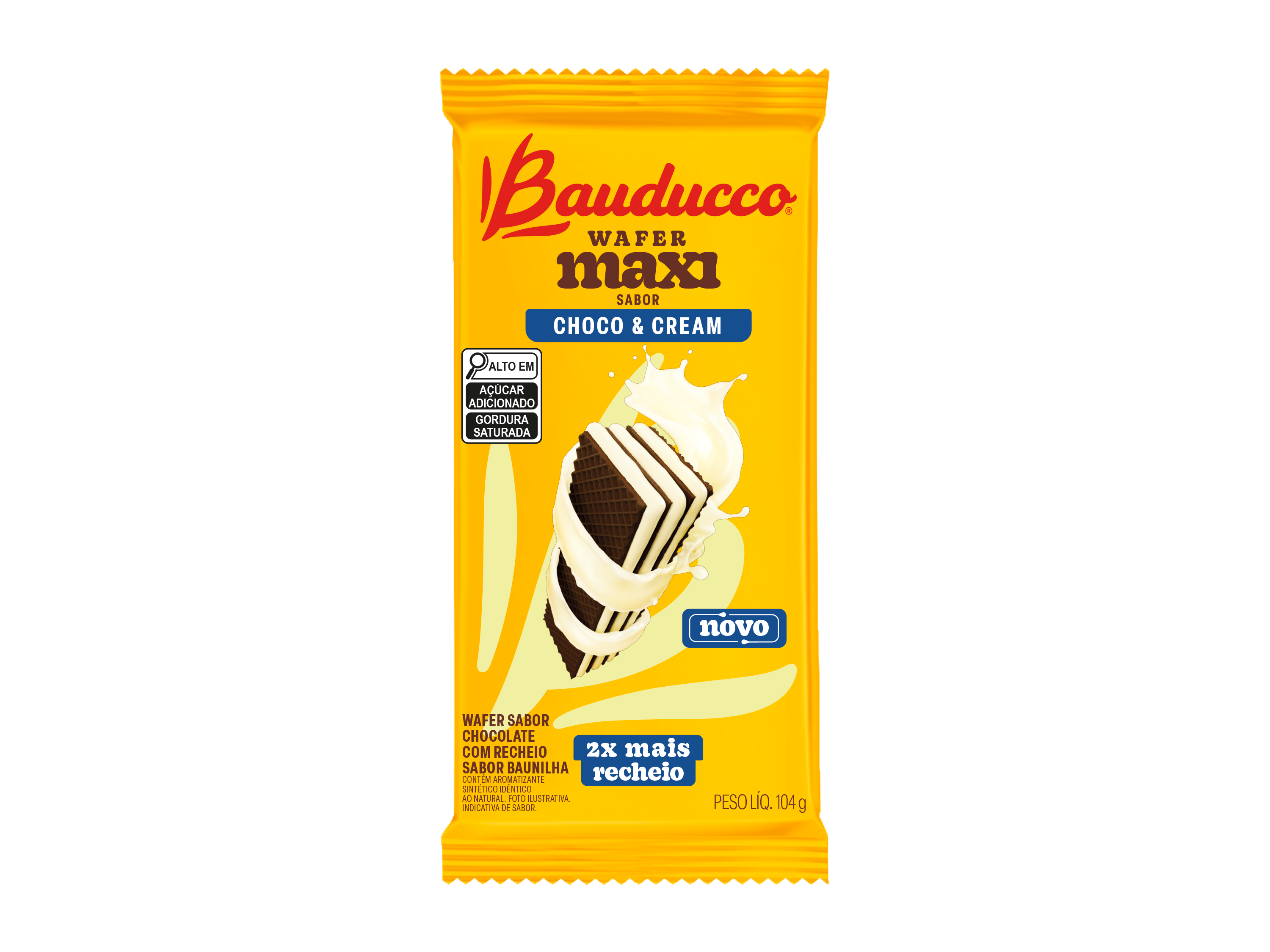 WAFER MAXI BAUDUCCO CHOCO & CREAM 104G
