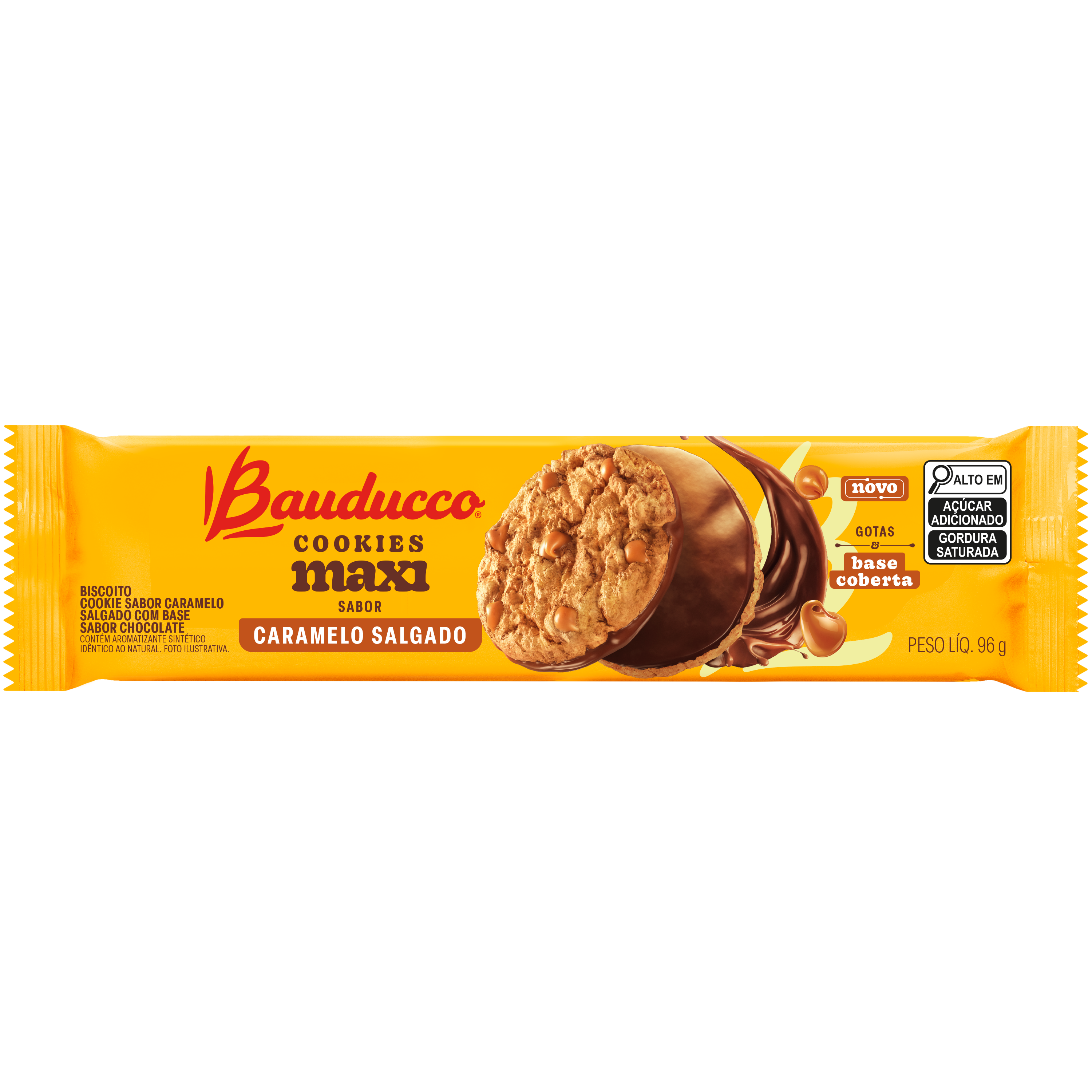 COOKIES BAUDUCCO MAXI CARAMELO SALGADO 96G