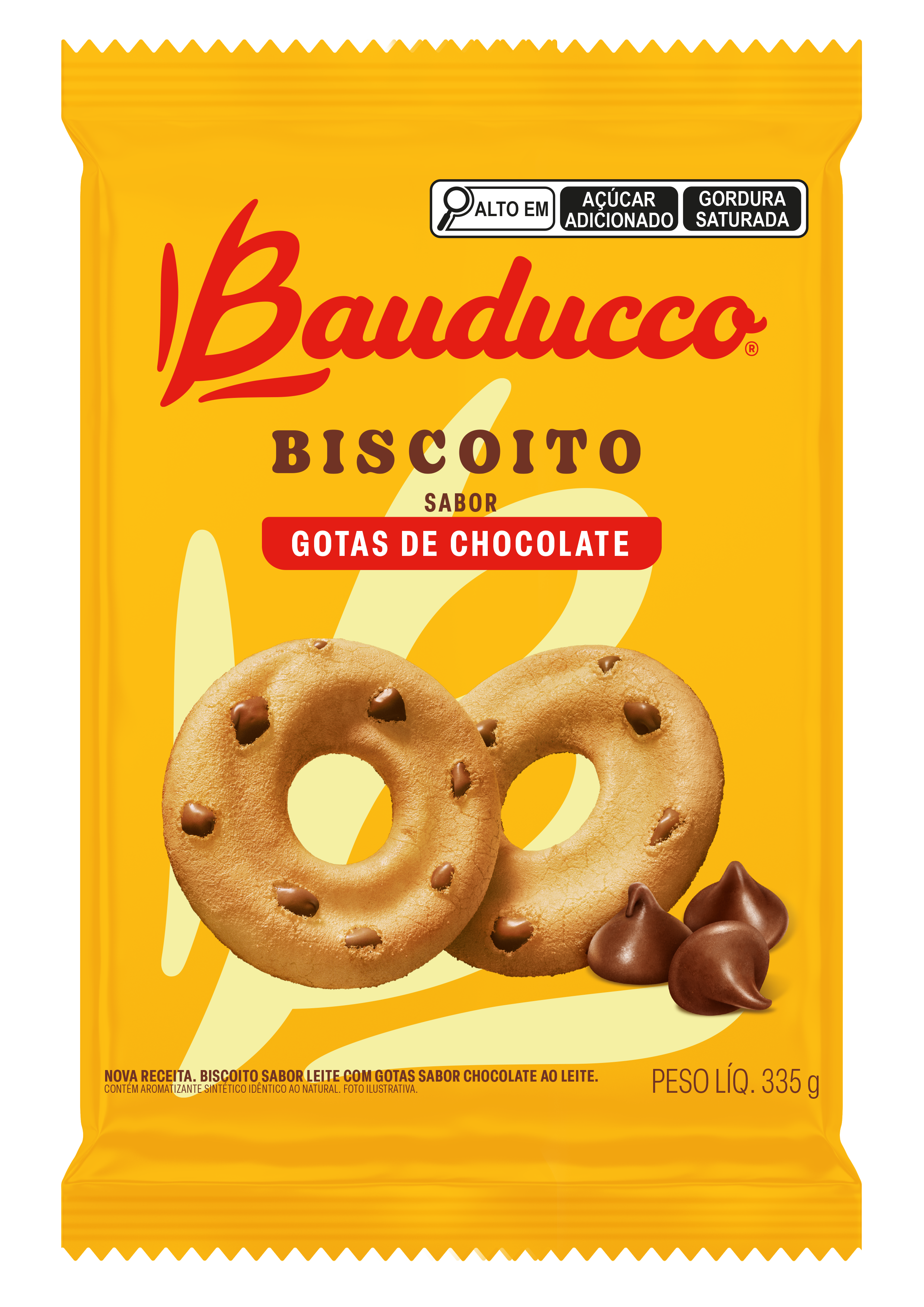 BISCOITO BAUDUCCO LEITE COM GOTAS 335G