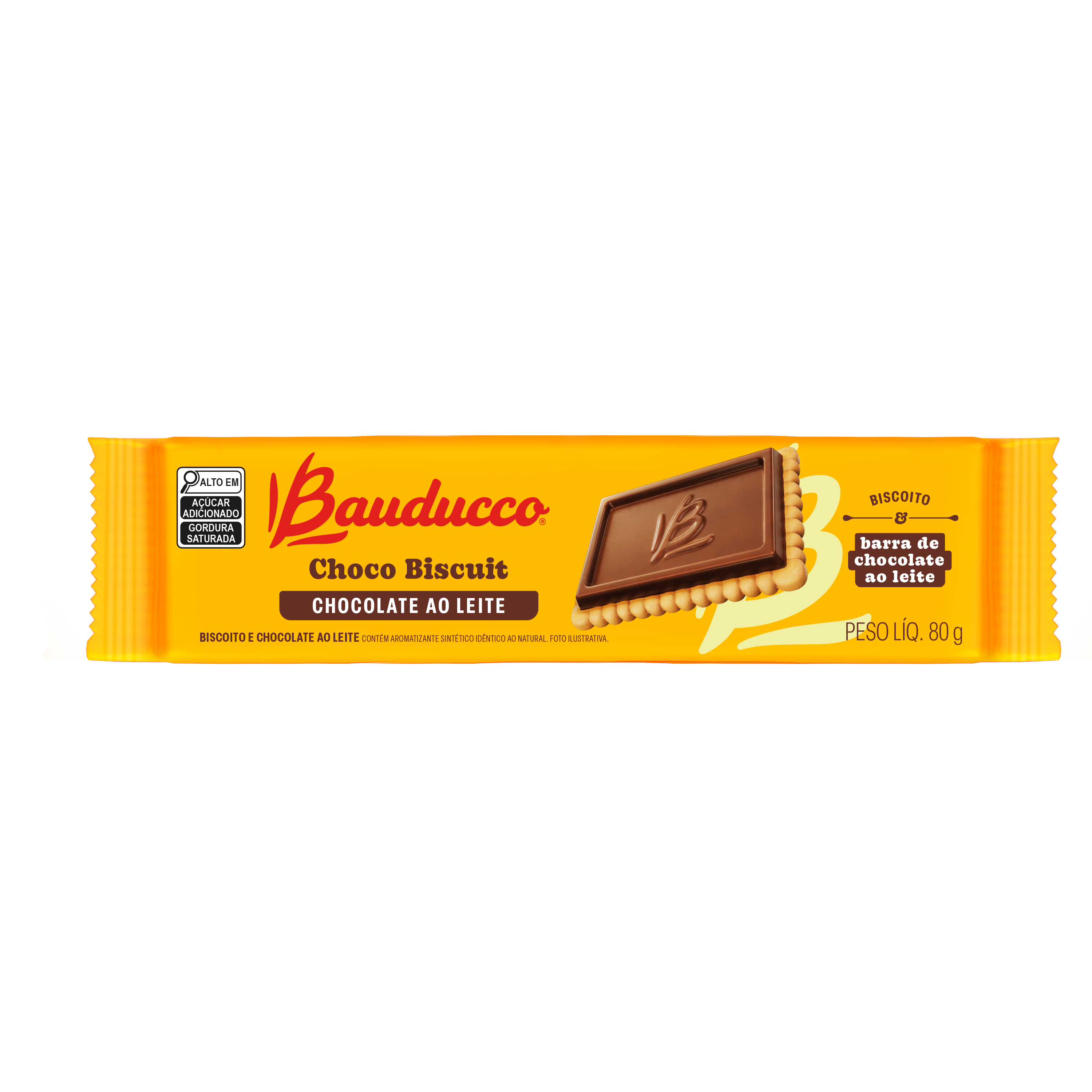 BISCOITO BAUDUCCO CHOCOBISCUIT AO LEITE 80G