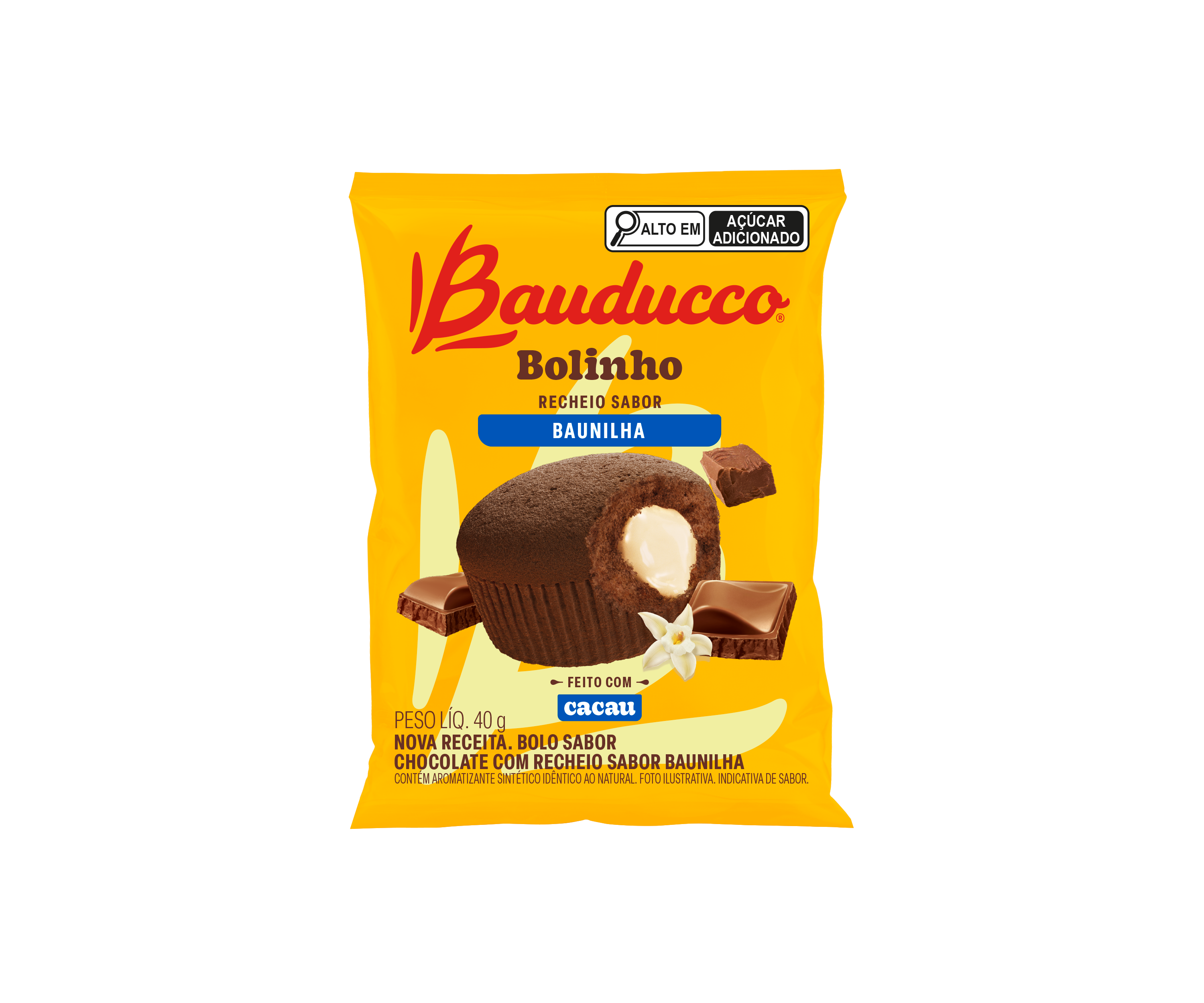 BOLINHO BAUDUCCO CHOCO COM BAUNILHA 16X40G