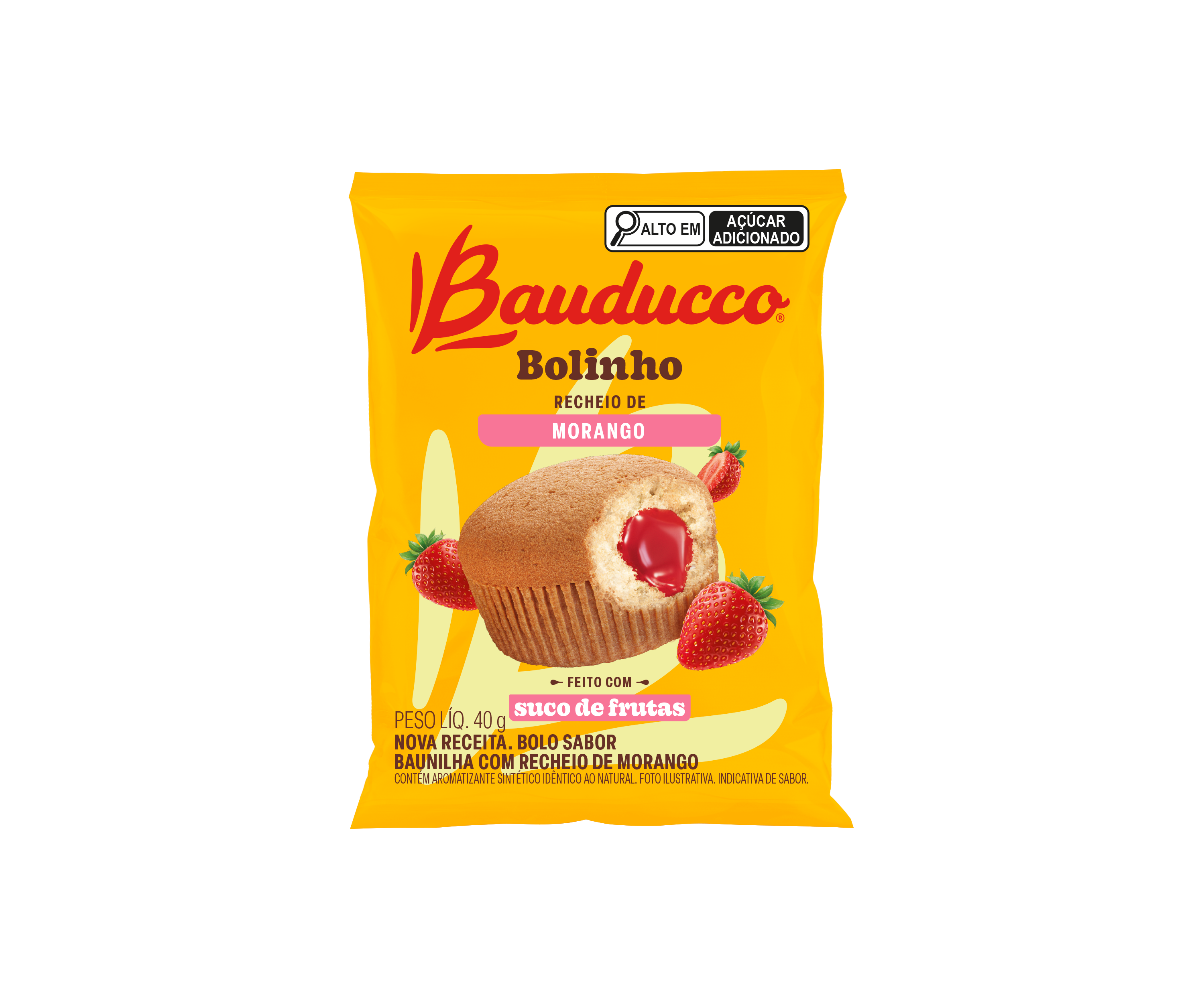 BOLINHO BAUDUCCO MORANGO 16X40G