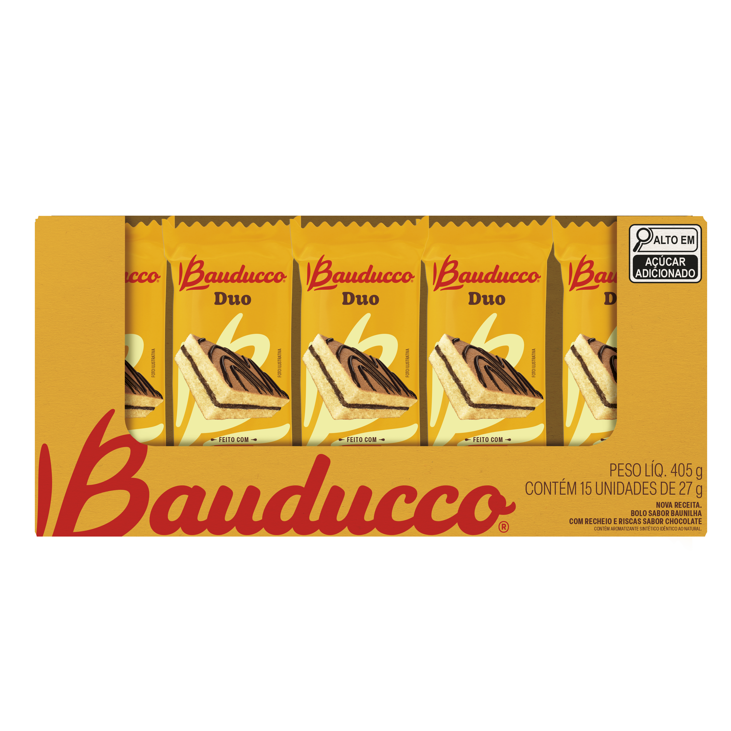 BOLINHO BAUDUCCO DUO CHOCOLATE 15X27G