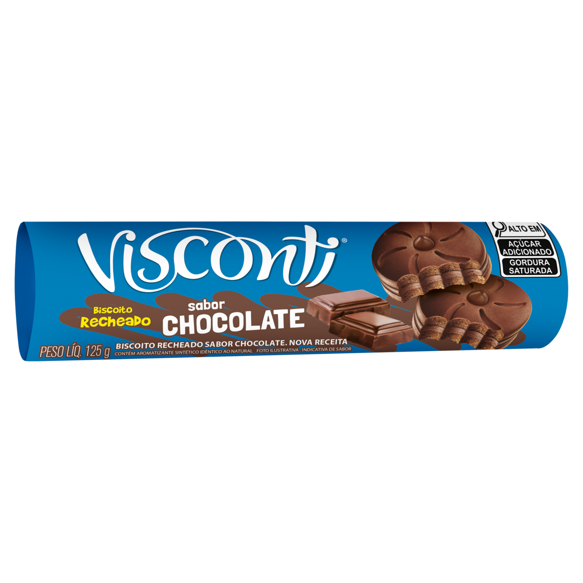 BISCOITO RECHEADO VISCONTI CHOCOLATE 125G