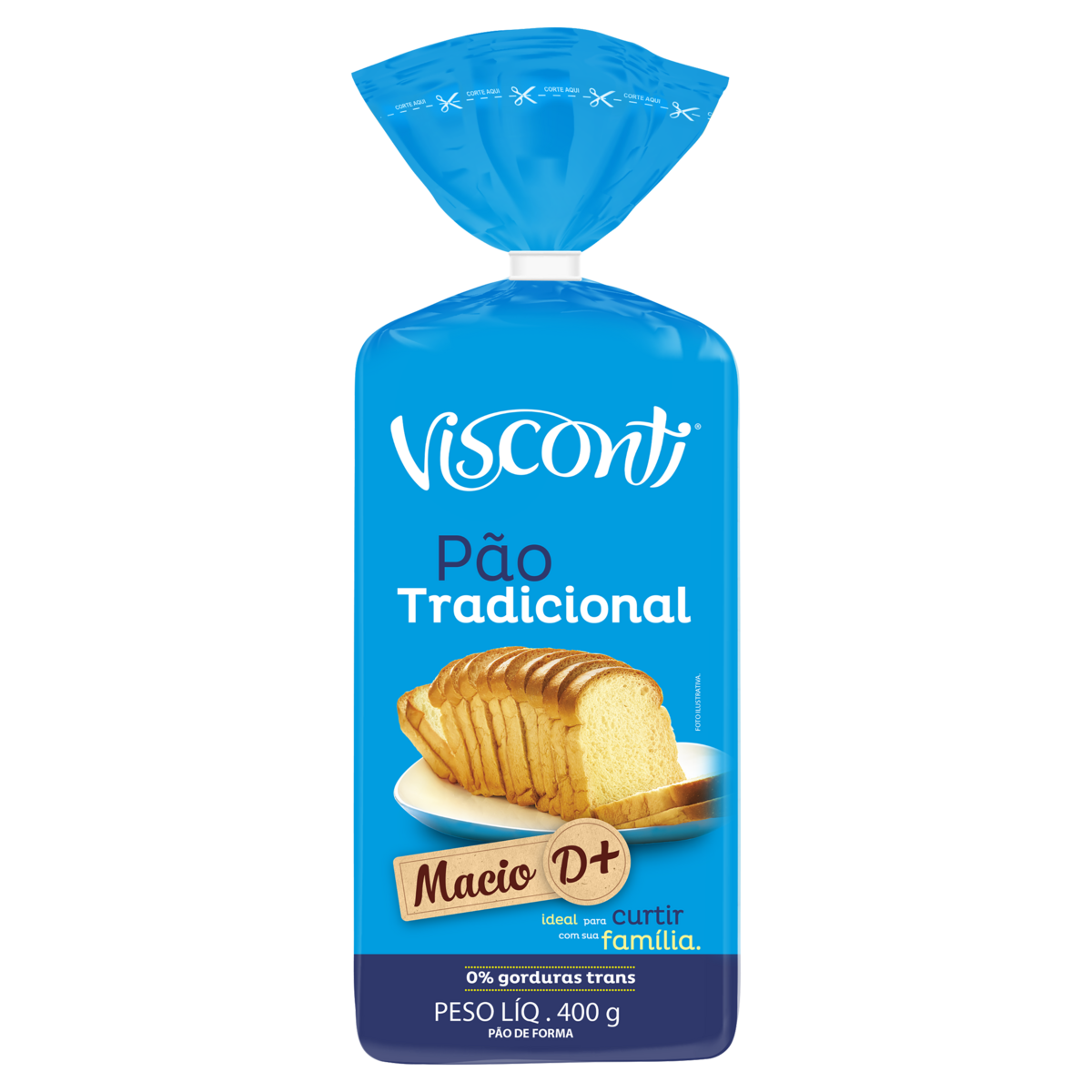 PÃO DE FORMA VISCONTI TRADICIONAL 400G