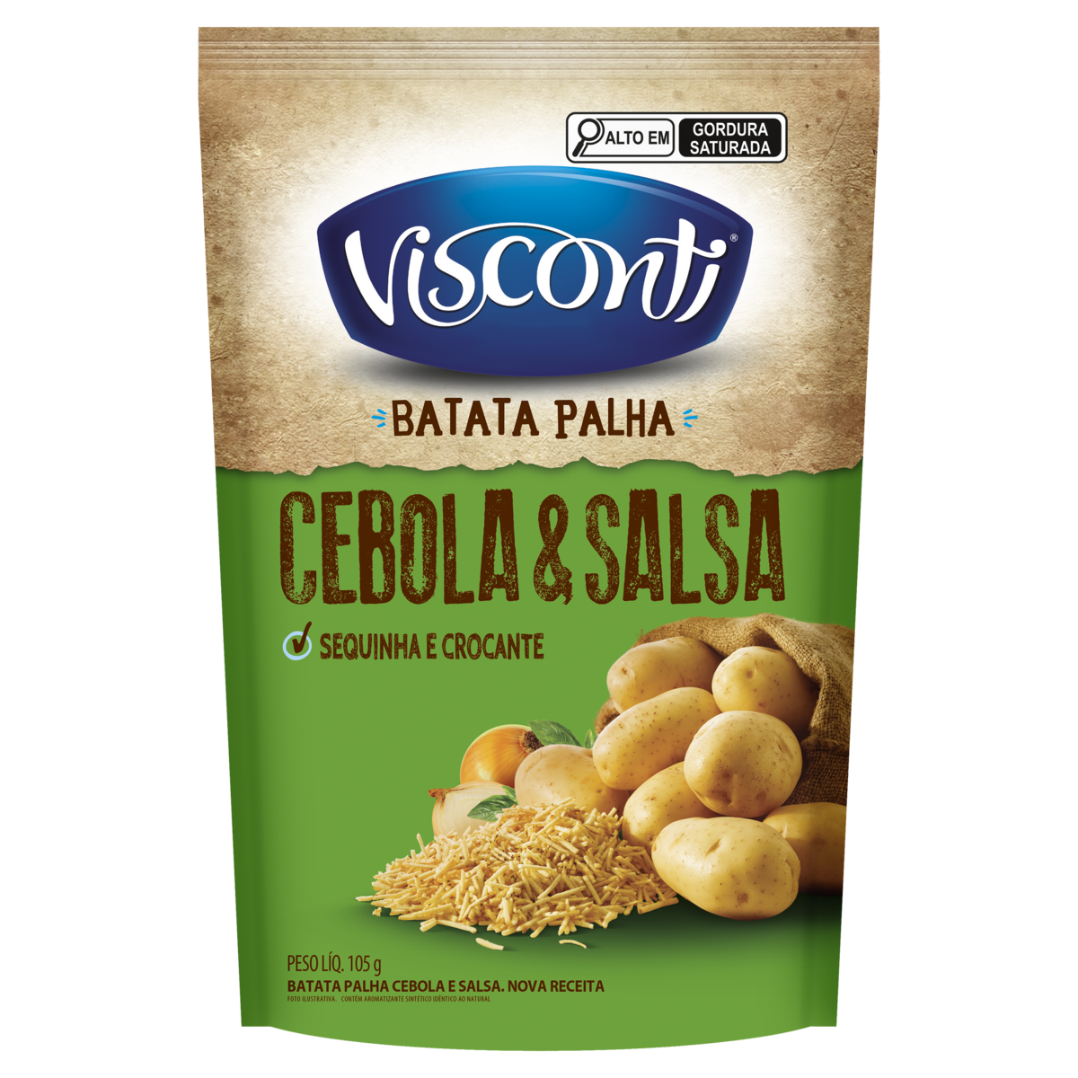 BATATA PALHA VISCONTI CEBOLA E SAL 105G