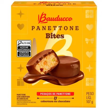 PANETTONE BAUDUCCO BITES FRUTAS 107G