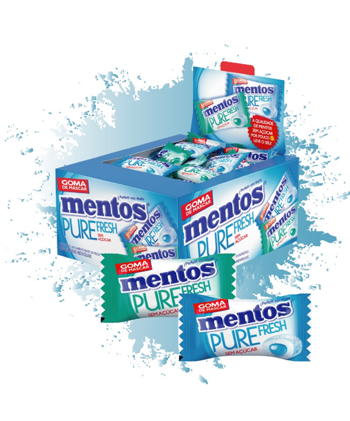 MENTOS MONOPEÇA PURE FRESH 60X2G 120G