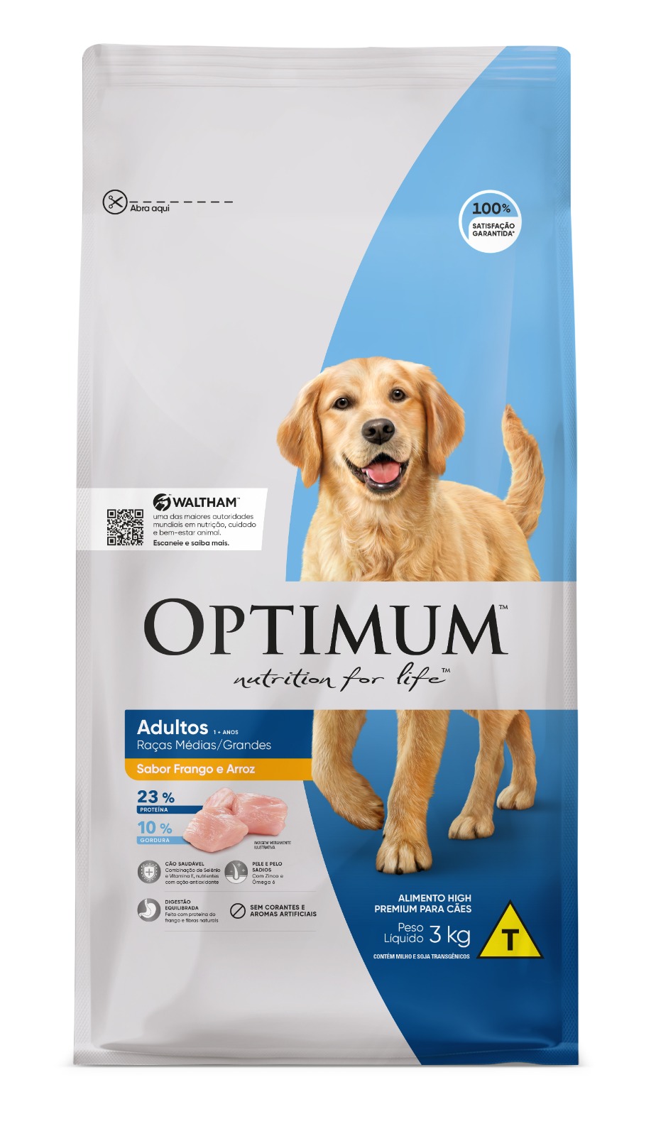 OPTIMUM DOG ADULTO RAÇAS MÉDIAS E GRANDES FRANGO 3KG