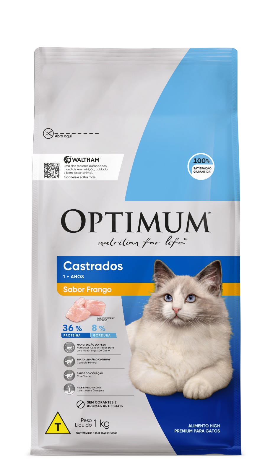 OPTIMUM CAT ADULTO CASTRADO FRANGO 1KG