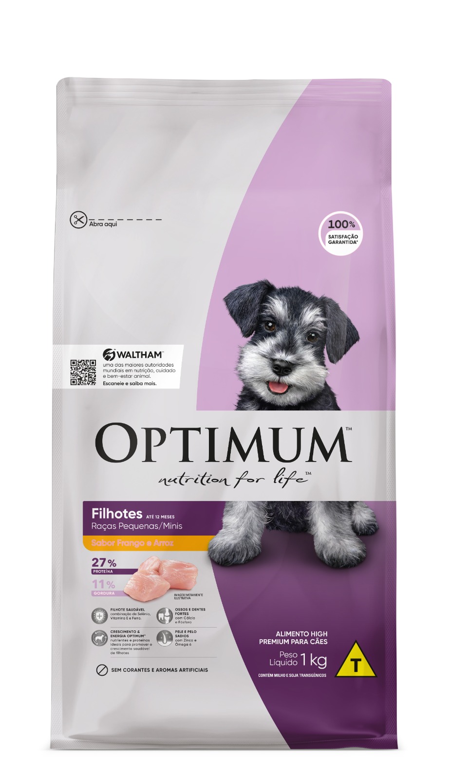 OPTIMUM DOG FILHOTE RAÇAS PEQUENAS FRANGO 1KG