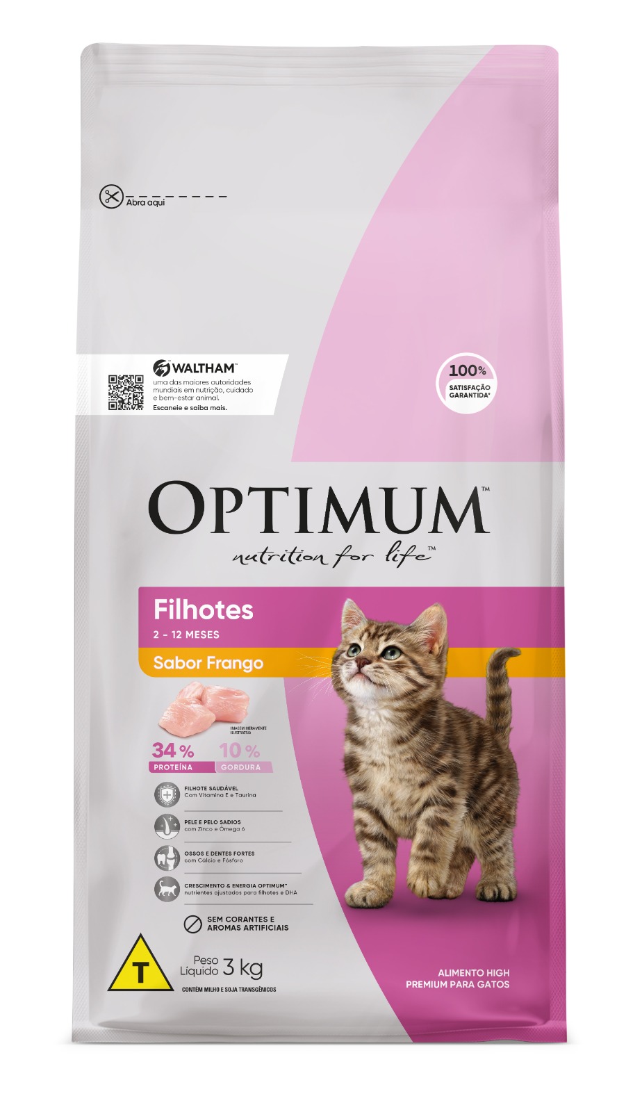 OPTIMUM CAT FILHOTE FRANGO 3KG